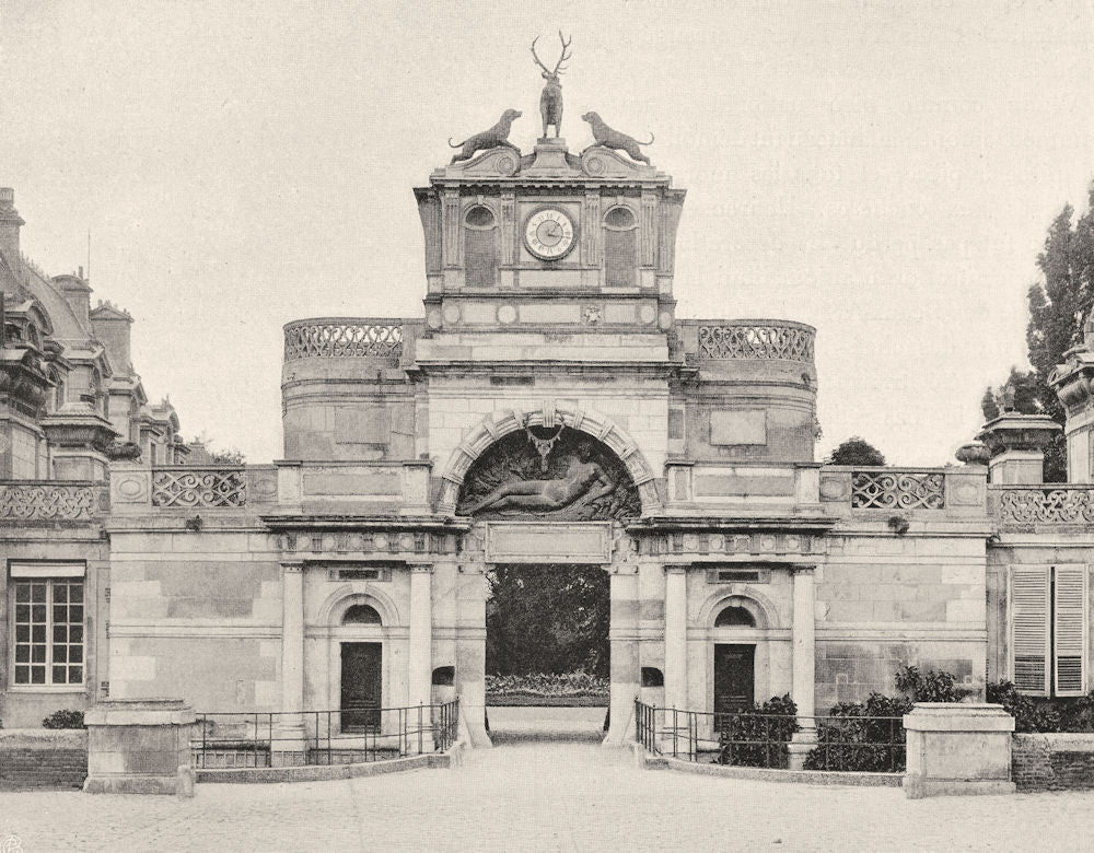 EURE-ET-LOIR. Entrée du Château d'Anet 1903 old antique vintage print picture